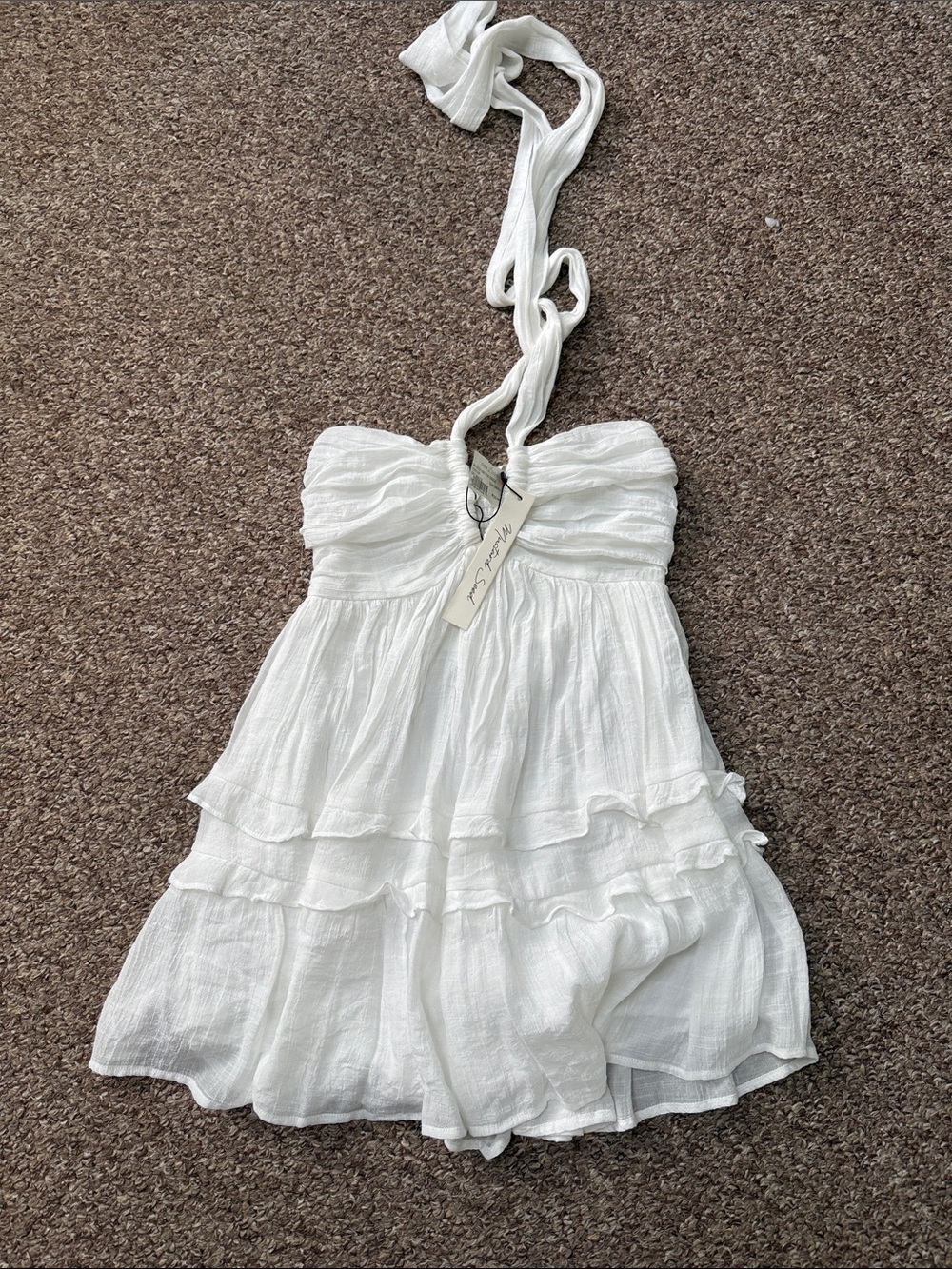 Mustard Seed White Halter Romper